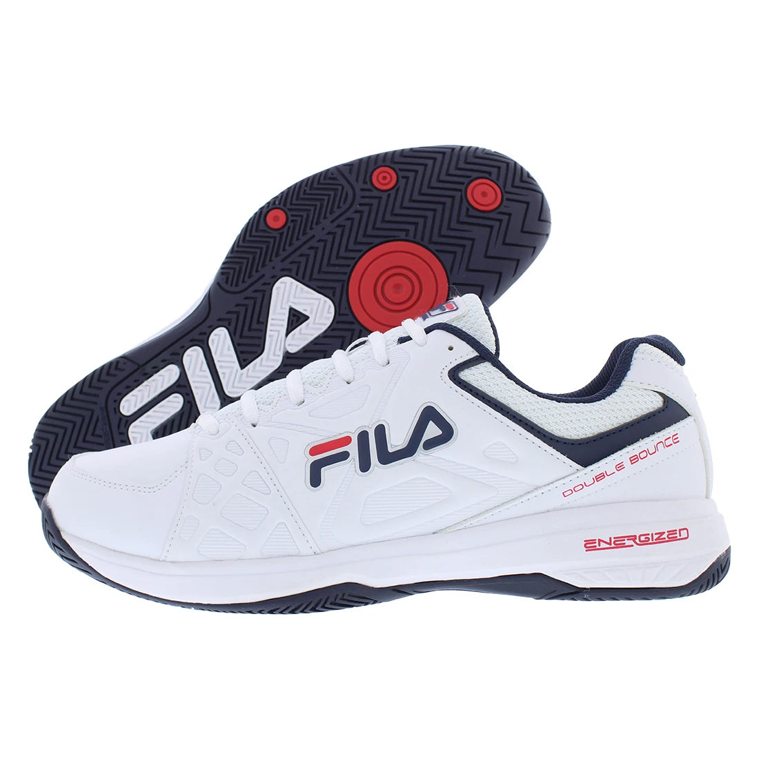Fila Double Bounce 3 Mens Shoes Color: White/Navy  100% Authentic