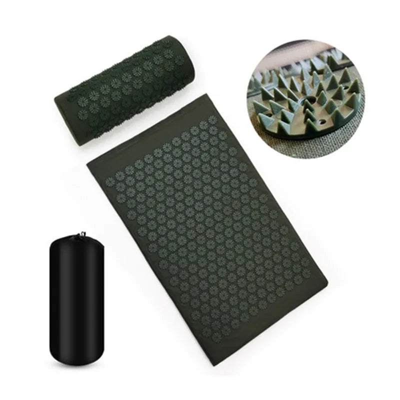 Massager Yoga Mat Cushion acupressure Massage Mat Sets Spike Fitness yoga Pilates Relieve Stress Back Pain Applicator kuznetsov