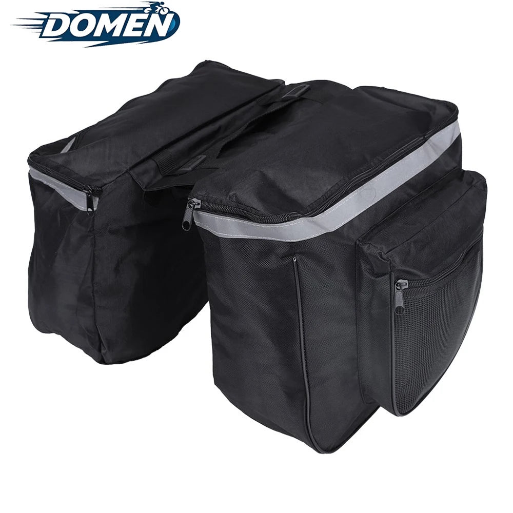 DOMEN Bicycle Rear Seat Bag Large Capacity Waterproof Double Side Pannier Bag Bicycle Rear Seat Tail Bag Bike Accessories