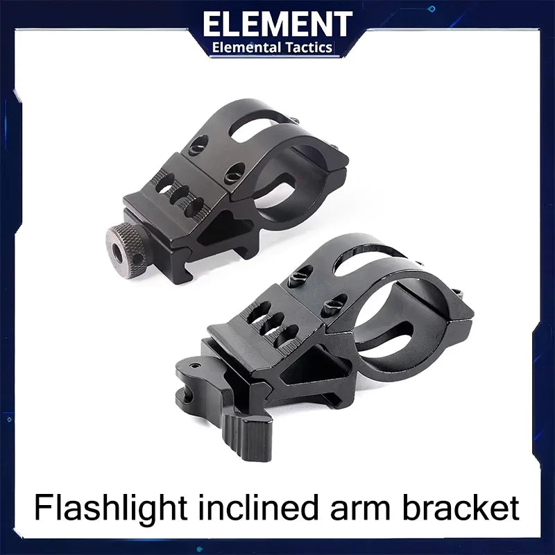 Element 25.4mm Quick Release Offset Flashlight Scope Mount Holder 20mm Picatinny Rail 45° Sight Hunting Gun Mount Accessories