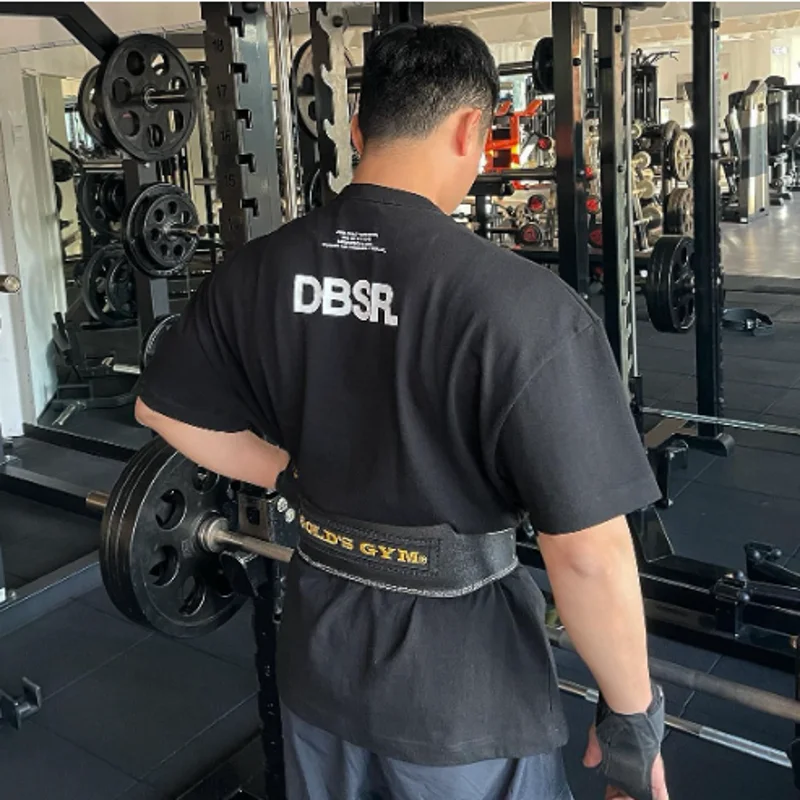 Fitness suit for men with muscular physique breathable and loose fitting short sleeved T-shirt spring and summer casual runnin