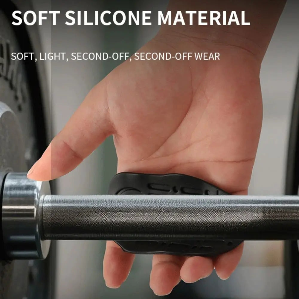 1 Pair Ergonomic Weight Lifting Grips Anti-slip Honeycomb-shaped Workout Gym Gloves Anti-friction Elastic Silicone Palm Grips